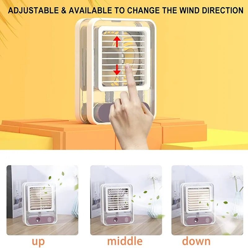 Portable Spray Fan with night Light