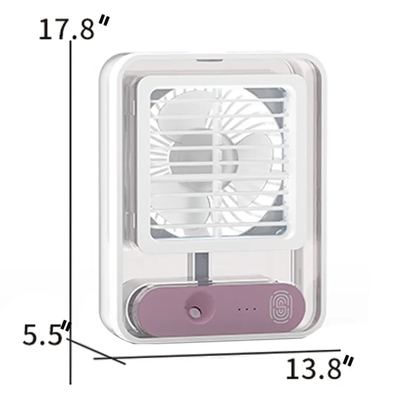 Portable Spray Fan with night Light