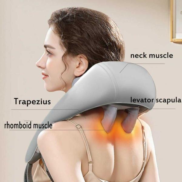 Wireless Heat Neck/Back Massager Rechargeable