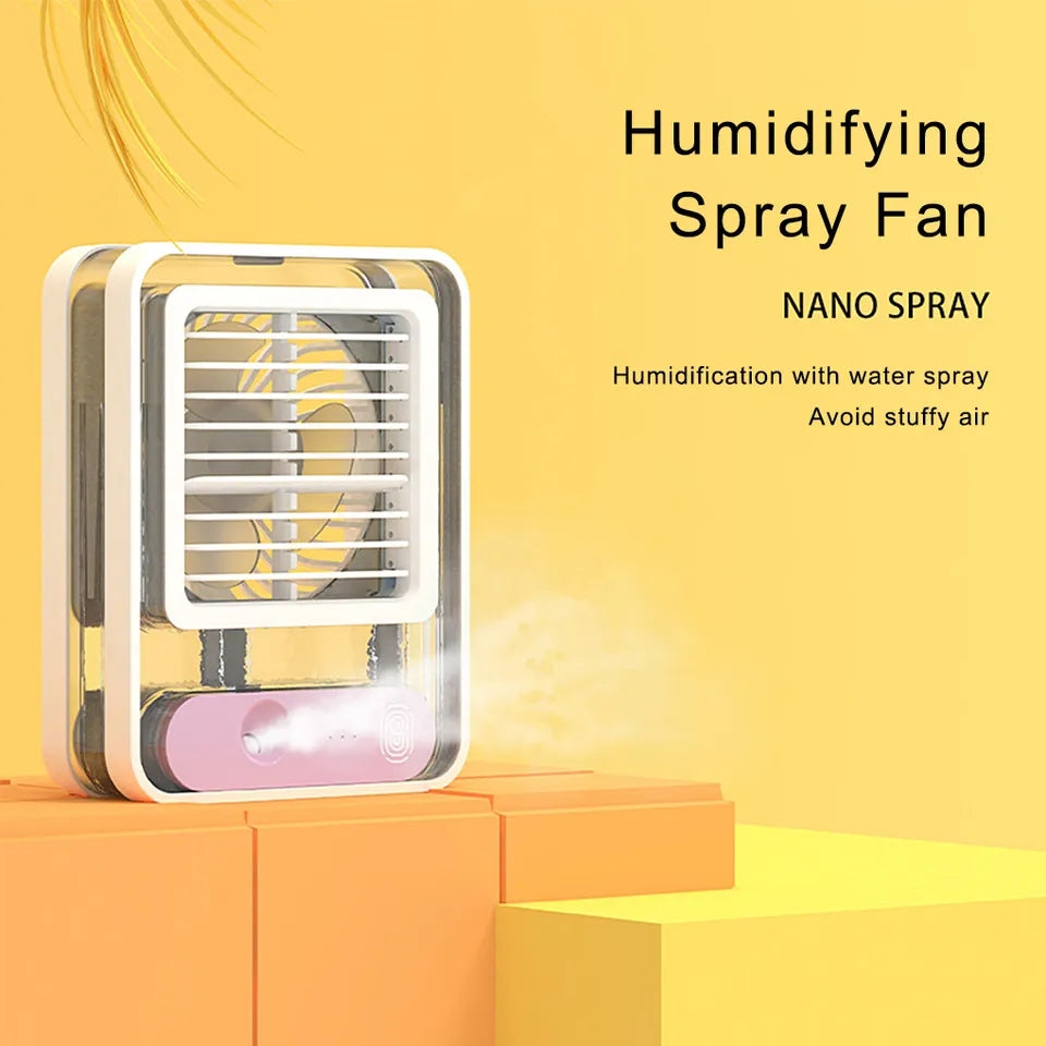 Portable Spray Fan with night Light