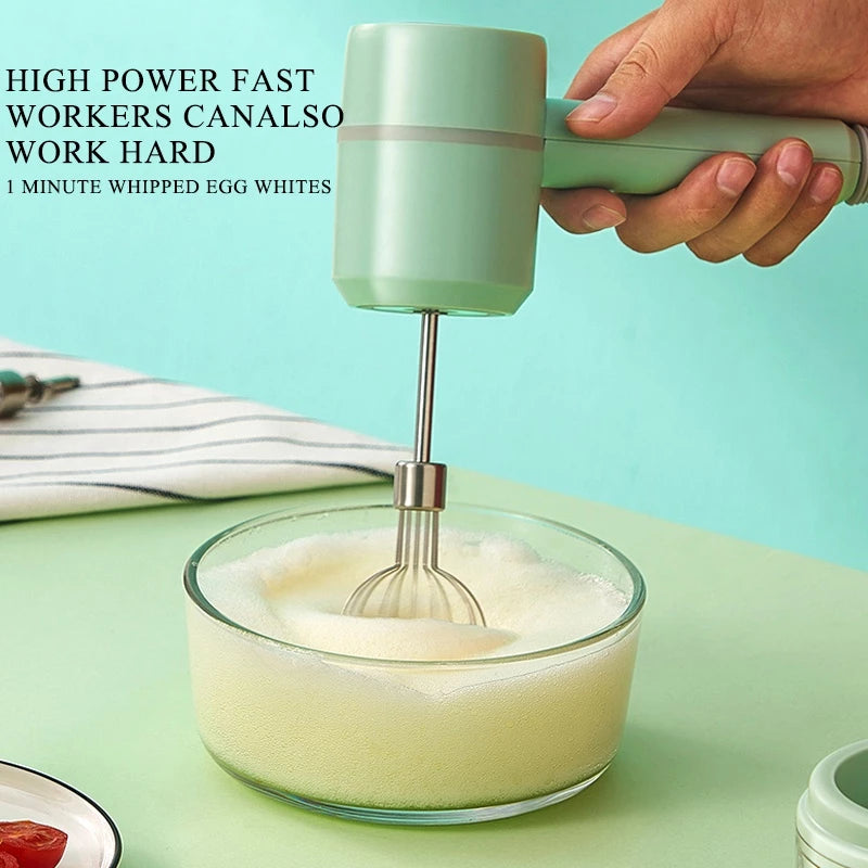 Mini Electric Wireless Hand Mixer Rechargeable