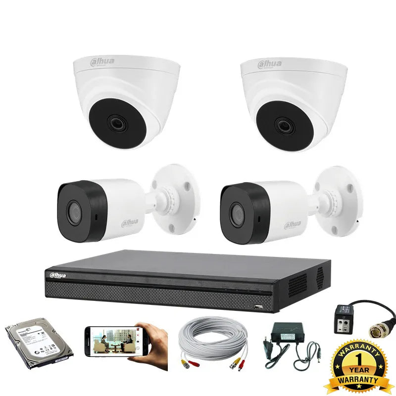 DAHUA 4-Pcs Set CCTV CAMERA Kit