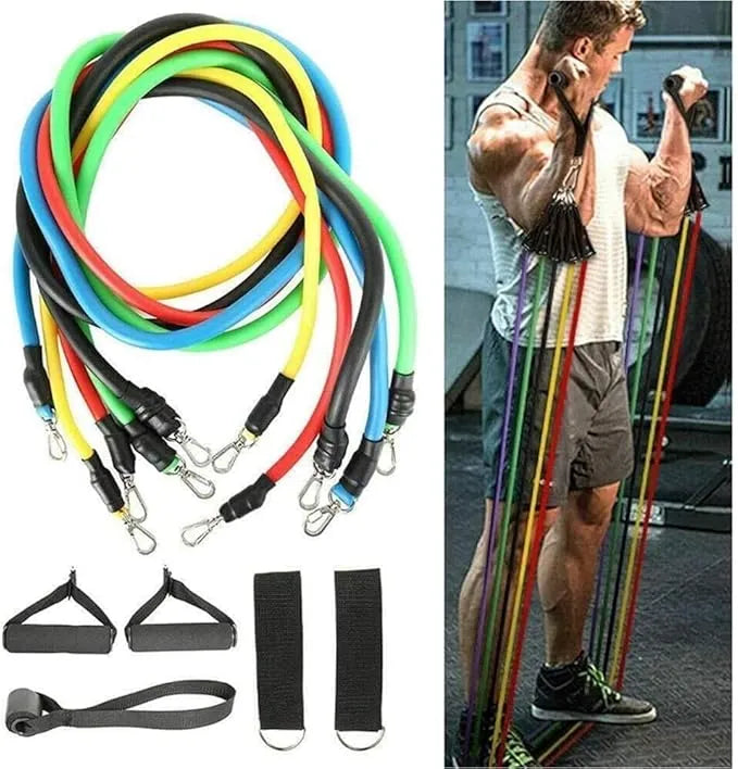 11 PCS Latex Resistance Band Set