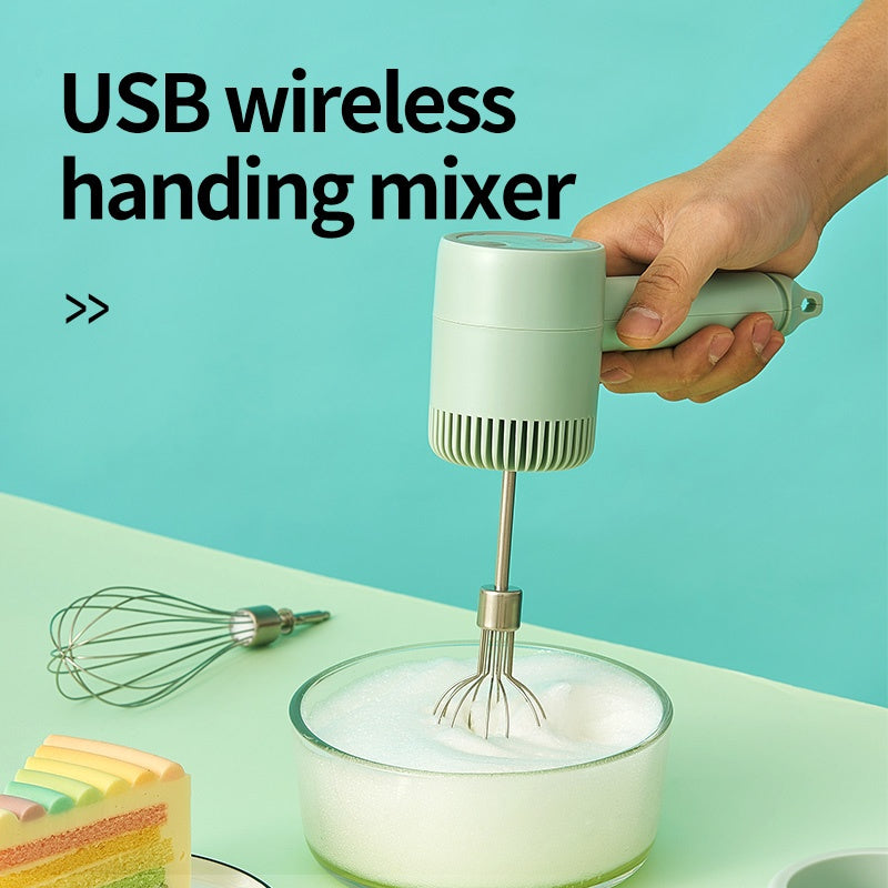 Mini Electric Wireless Hand Mixer Rechargeable