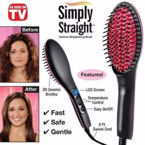 Ceramic Hair Straightening Brush