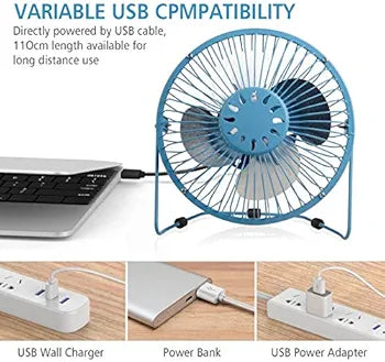 Mini 6inch USB small Fan metal body