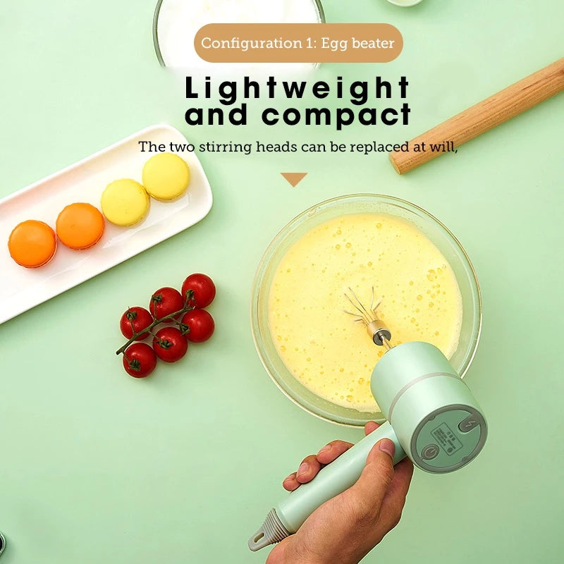 Mini Electric Wireless Hand Mixer Rechargeable