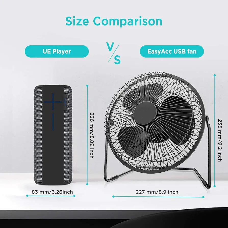 Mini 6inch USB small Fan metal body