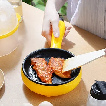 2 in 1 Electric Fry Pan With 7 Pcs Egg Steamer