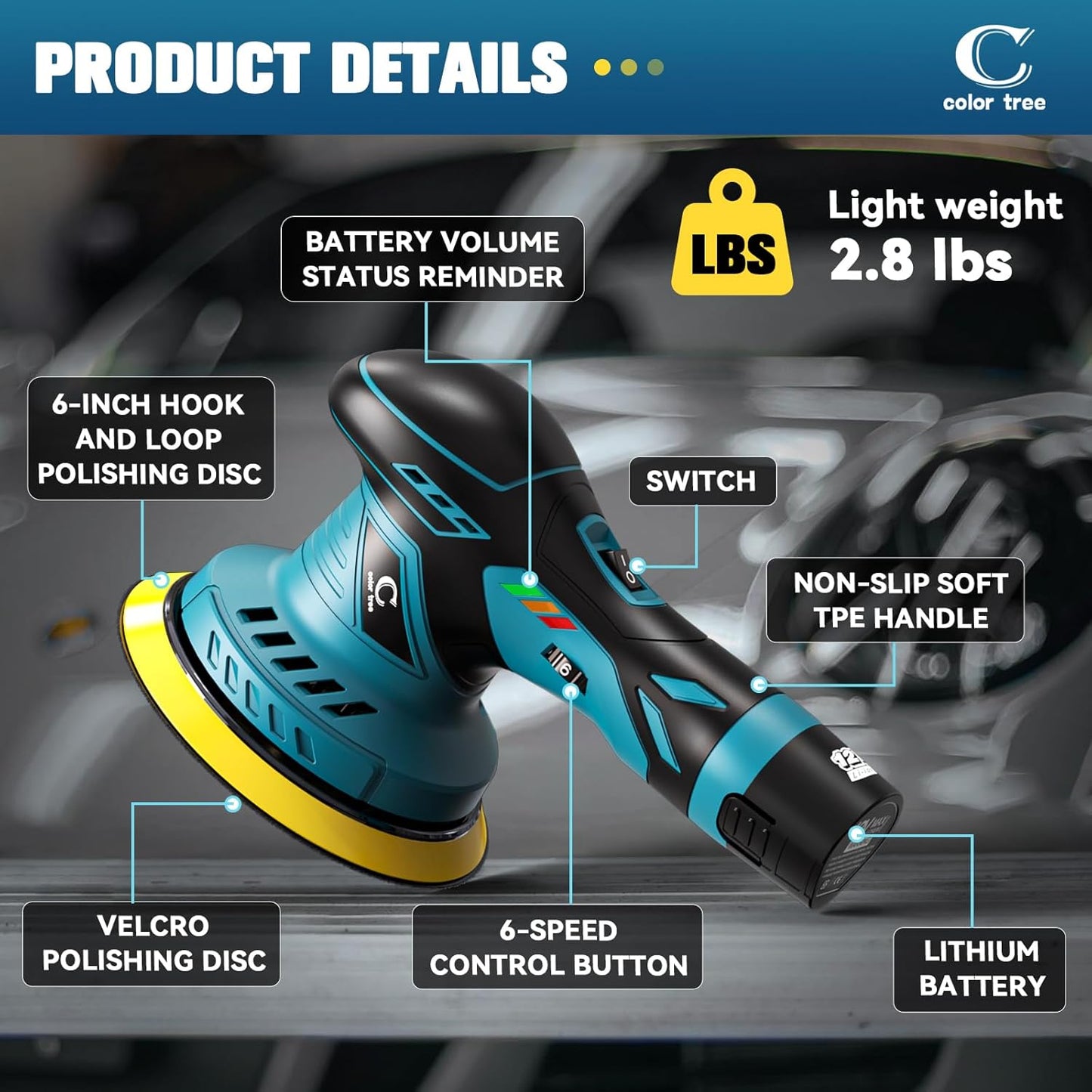 Car Cordless Buffer Polisher Portable