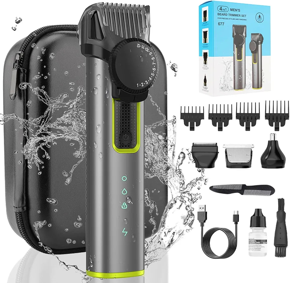 4 in 1 Beard Trimmer for Men Adjustable