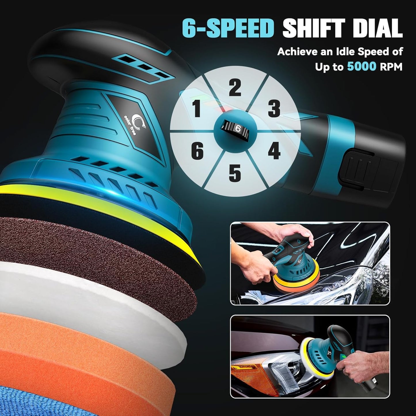 Car Cordless Buffer Polisher Portable