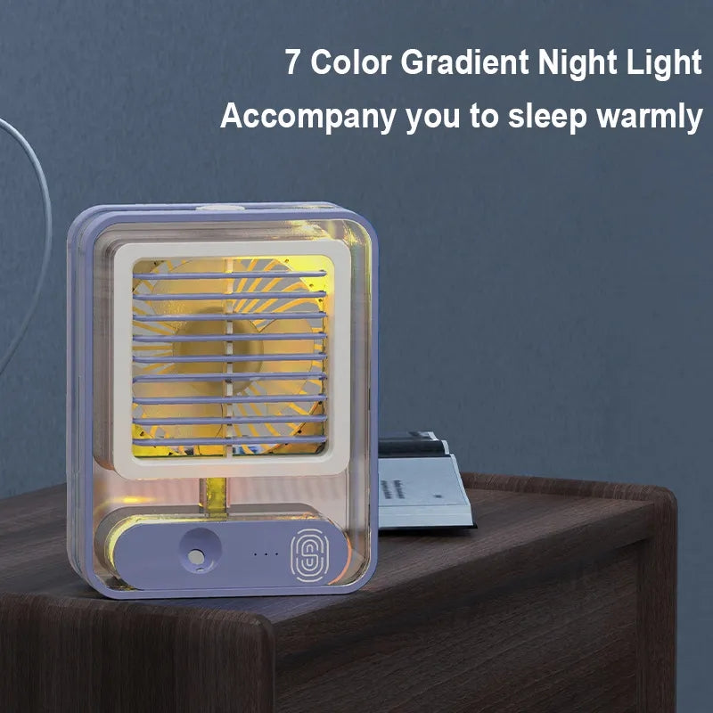 Portable Spray Fan with night Light