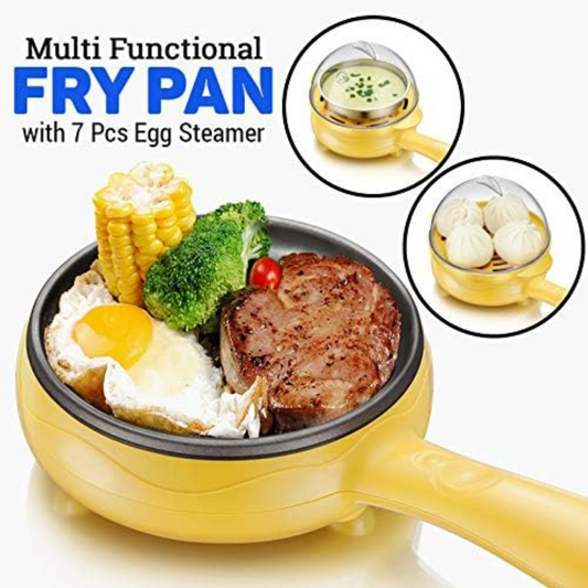 2 in 1 Electric Fry Pan With 7 Pcs Egg Steamer