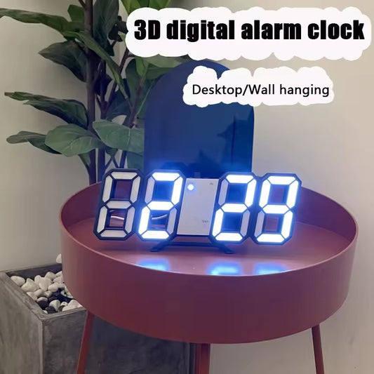 3D LED Digital Luminous Wall Clock