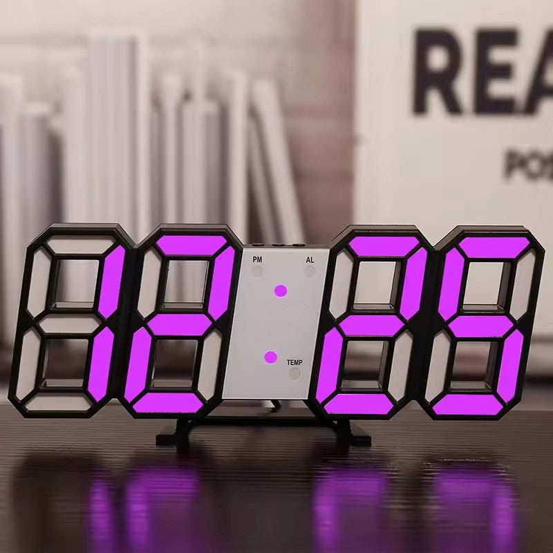 3D LED Digital Luminous Wall Clock