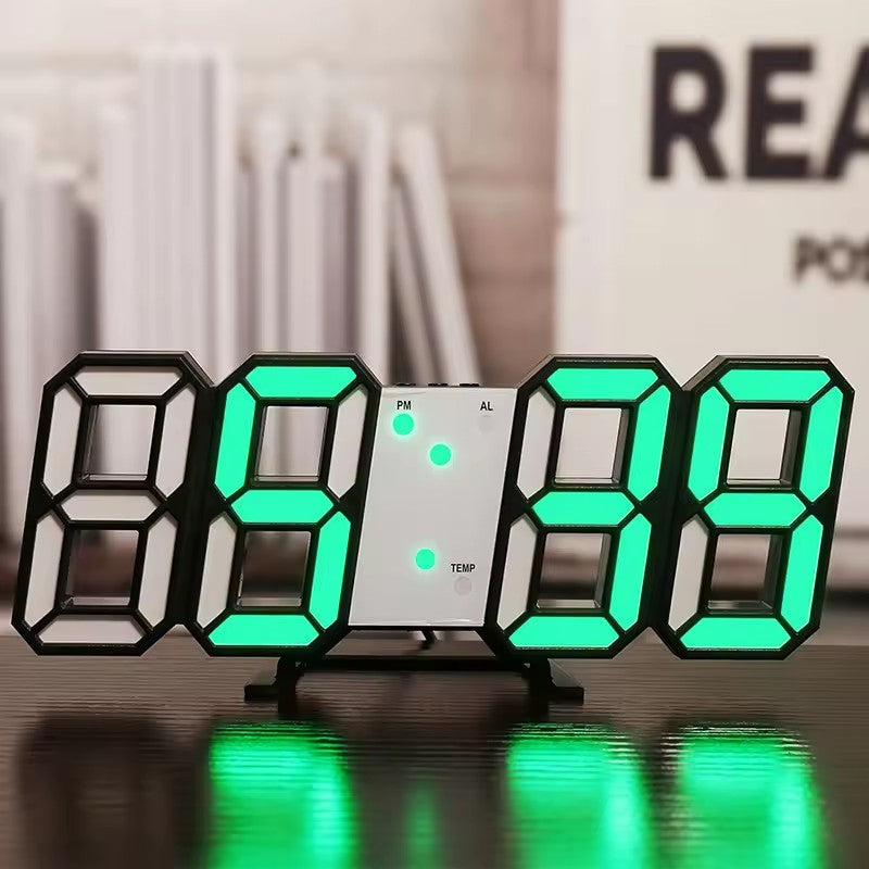 3D LED Digital Luminous Wall Clock