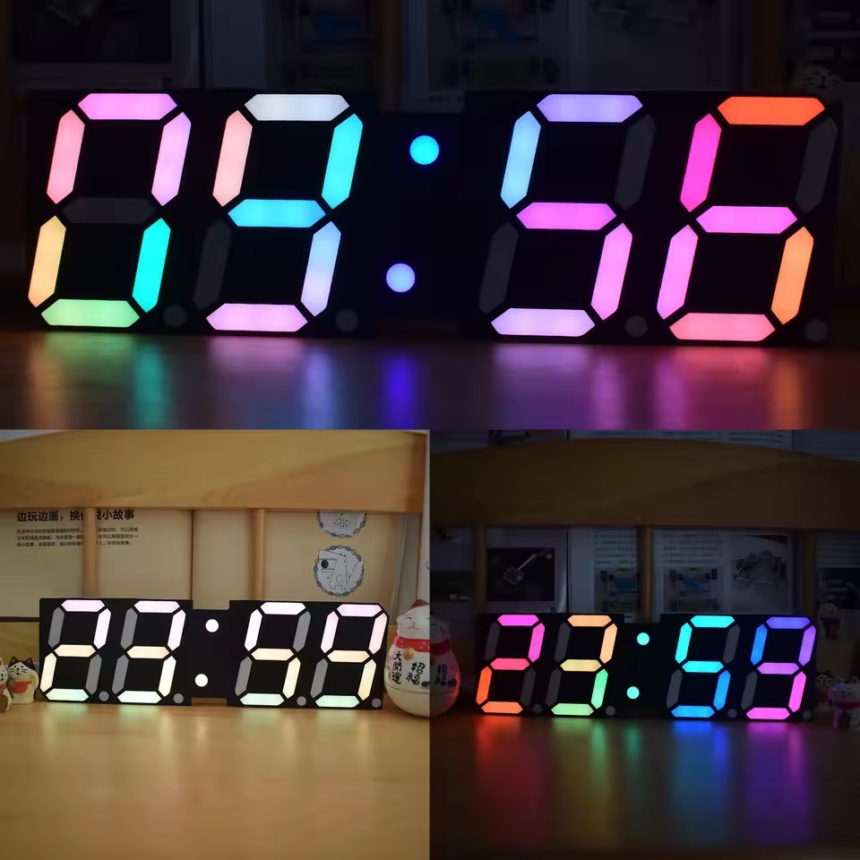 3D LED Digital Luminous Wall Clock