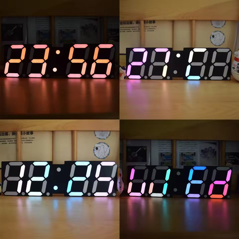 3D LED Digital Luminous Wall Clock