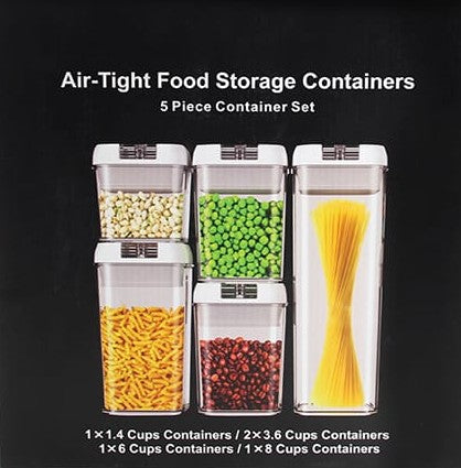 Airtight Food Storage Container Set 5 pieces