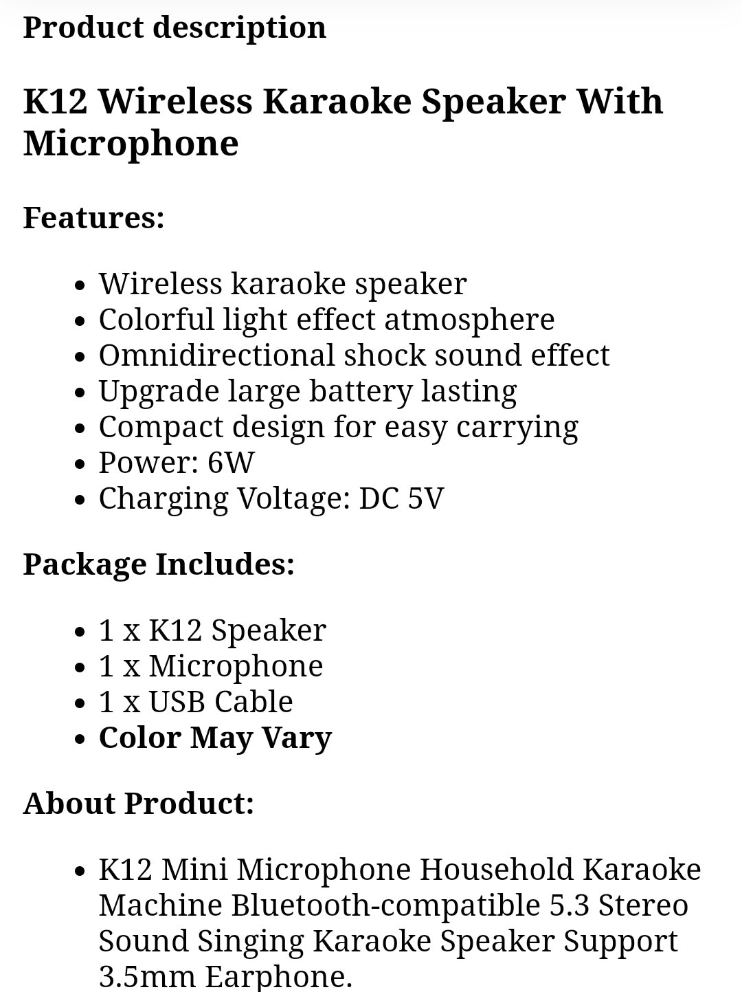 K12 Speaker with Two Microphone