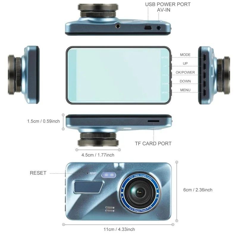 Car DVR Front Lens Driving Recorder