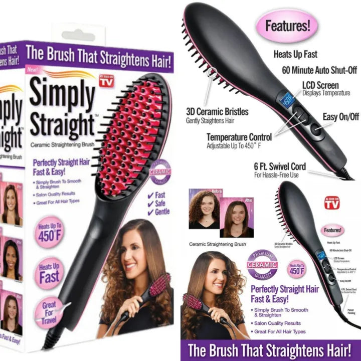 Ceramic Hair Straightening Brush