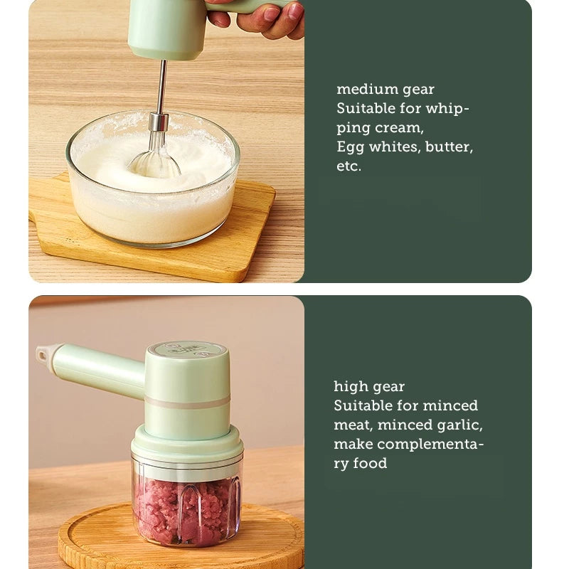 Mini Electric Wireless Hand Mixer Rechargeable