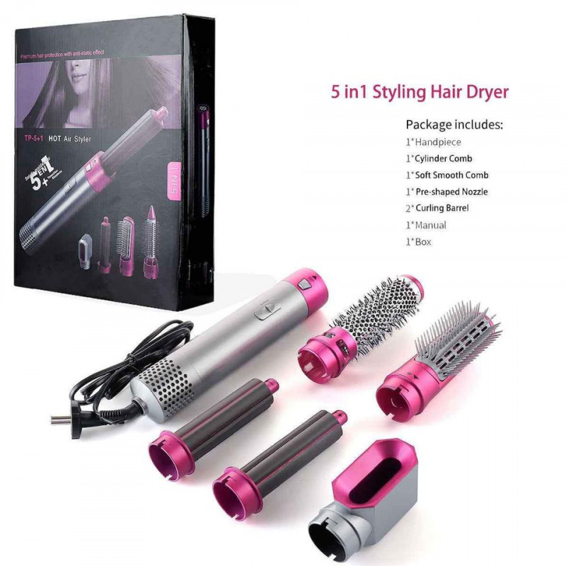 5 in 1 Hair Styler Hot air brush Styler Straightener