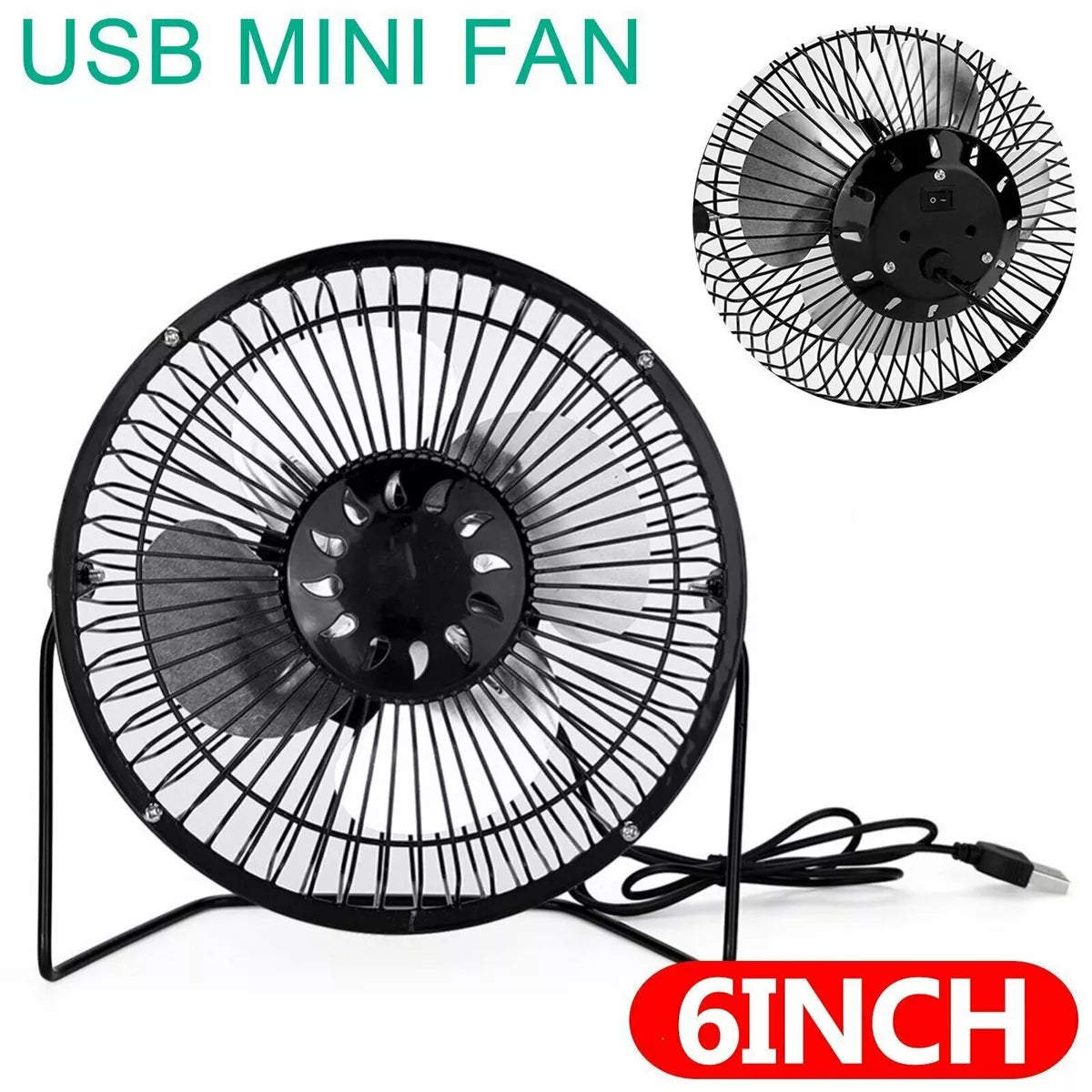 Mini 6inch USB small Fan metal body