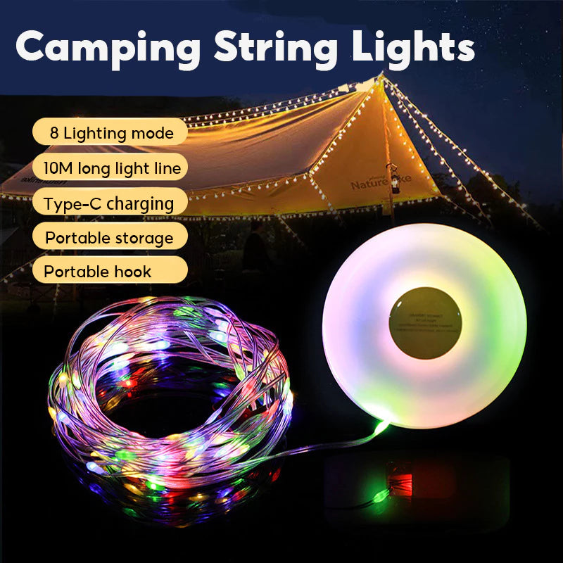 8M long Camping String Light Portable