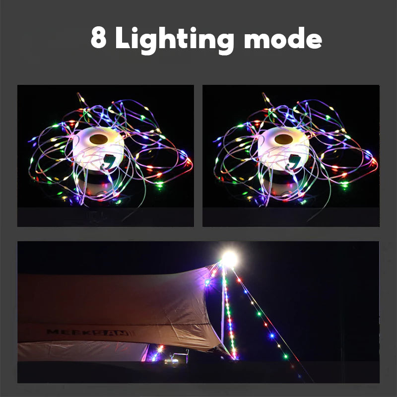 8M long Camping String Light Portable